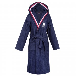 3063 Μπουρνούζι Large Navy  Greenwich Polo Club