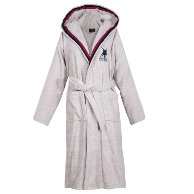 3064 Μπουρνούζι Large Grey  Greenwich Polo Club