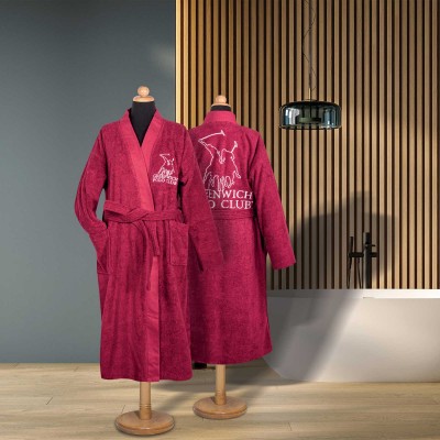 3210 Μπουρνούζι Large Bordeaux  Greenwich Polo Club