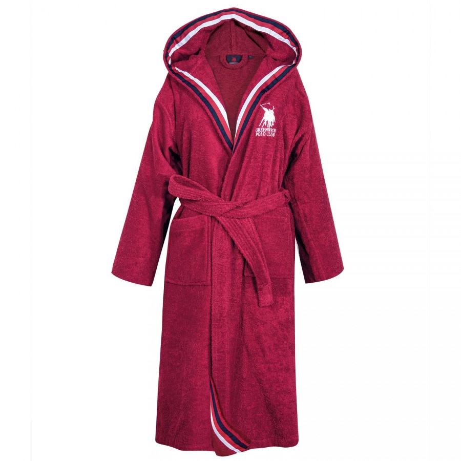 3061 Μπουρνούζι XXLarge Bordeaux  Greenwich Polo Club