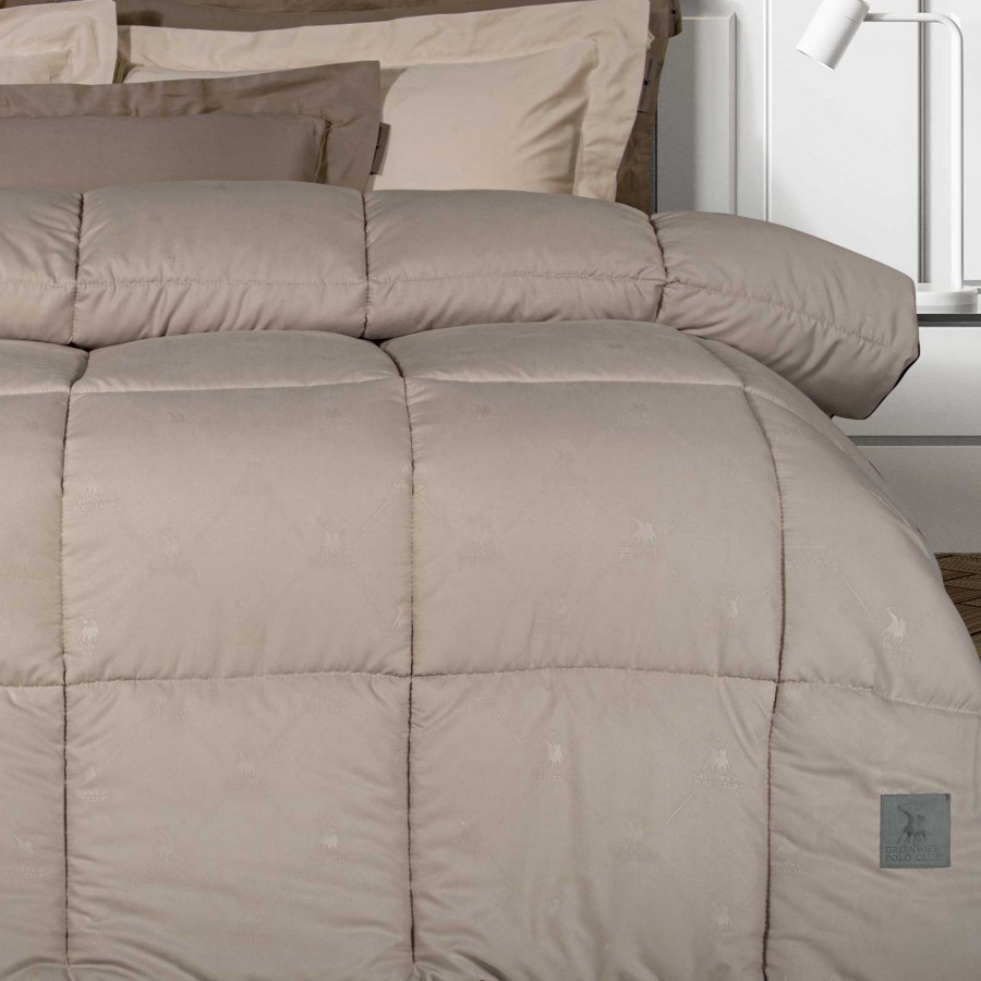 4445 Πάπλωμα Μονό  Taupe 160X240 Greenwich Polo Club