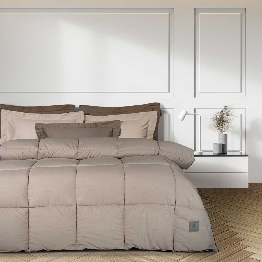 4445 Πάπλωμα Μονό  Taupe 160X240 Greenwich Polo Club