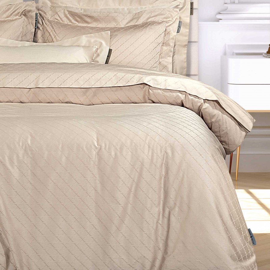 2290 Παπλωματοθήκη Σετ Υπέρδιπλη  Taupe 220X240 Greenwich Polo Club