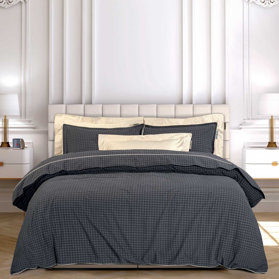 2297 Παπλωματοθήκη Σετ Υπέρδιπλη  Black 220X240 Greenwich Polo Club