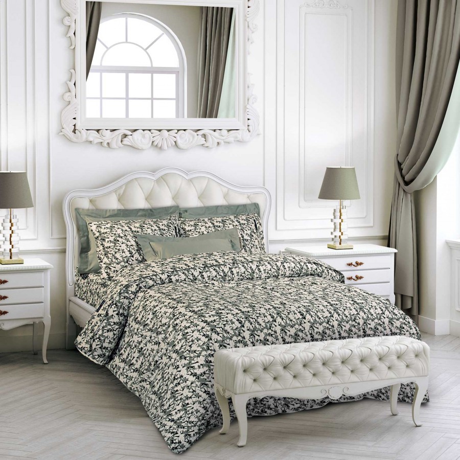 2361 Παπλωματοθήκη Σετ Υπέρδιπλη  Cream/Khaki 220X240 Greenwich Polo Club