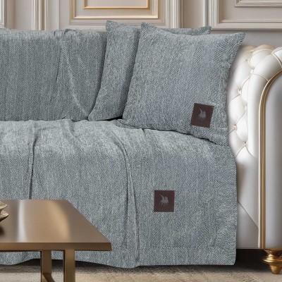 3947 Ριχτάρι Διθέσιου Καναπέ Grey 180X250 Greenwich Polo Club
