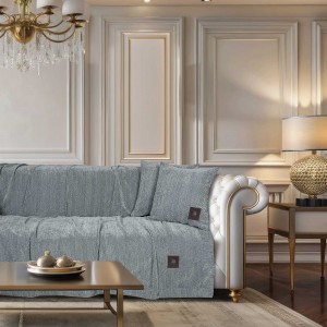 3947 Ριχτάρι Διθέσιου Καναπέ Grey 180X250 Greenwich Polo Club