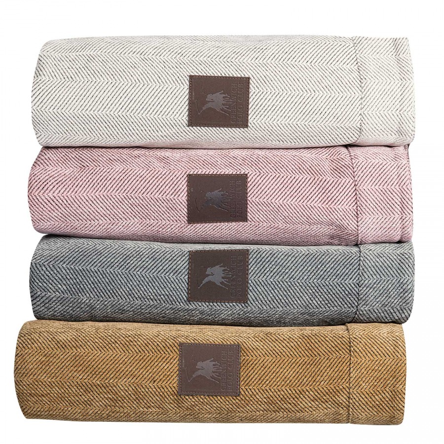 3948 Ριχτάρι Διθέσιου Καναπέ Pink 180X250 Greenwich Polo Club
