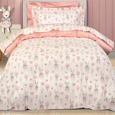 8859 Σετ Παπλωματοθήκη Μονή  Pink/Ivory 160X240 Greenwich Polo Club