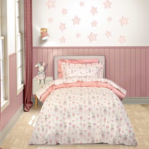8859 Σετ Παπλωματοθήκη Μονή  Pink/Ivory 160X240 Greenwich Polo Club