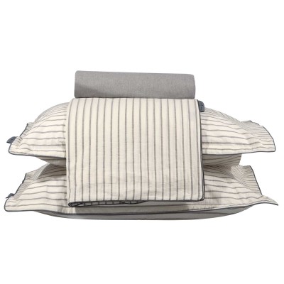 2296 Σετ Σεντόνια King Size Grey/White 250X270 Greenwich Polo Club