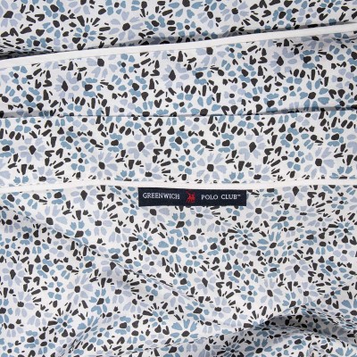 2360 Σετ Σεντόνια King Size White/Blue 260X280 Greenwich Polo Club