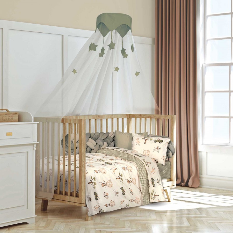 8860 Σετ Σεντόνια Baby Κούνιας Ivory/Olive Green 130X170 Greenwich Polo Club 8860 Σετ Σεντόνια Baby Κούνιας Ivory/Olive Green 130X170 Greenwich Polo Club