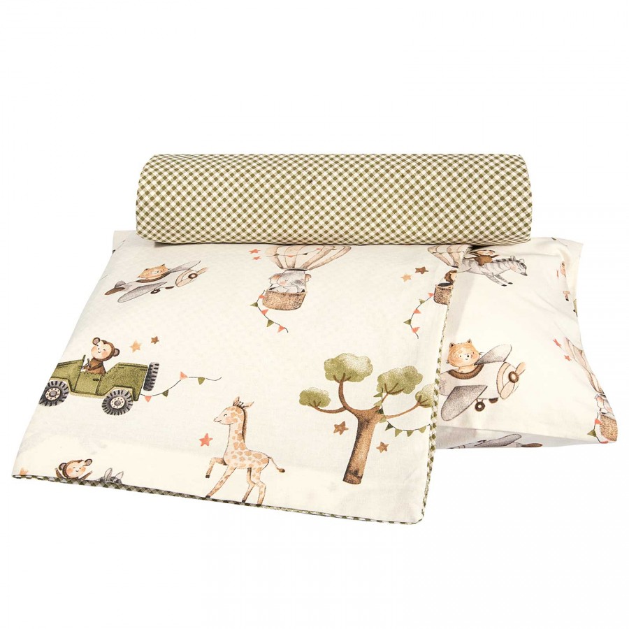 8860 Σετ Σεντόνια Baby Κούνιας Ivory/Olive Green 130X170 Greenwich Polo Club 8860 Σετ Σεντόνια Baby Κούνιας Ivory/Olive Green 130X170 Greenwich Polo Club