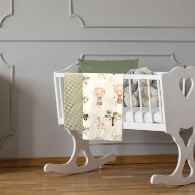 8860 Σετ Σεντόνια  Baby Λίκνου Ivory/Olive Green 70X120 Greenwich Polo Club 8860 Σετ Σεντόνια  Baby Λίκνου Ivory/Olive Green 70X120 Greenwich Polo Club