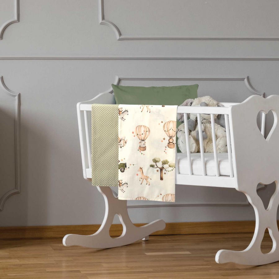 8860 Σετ Σεντόνια  Baby Λίκνου Ivory/Olive Green 70X120 Greenwich Polo Club 8860 Σετ Σεντόνια  Baby Λίκνου Ivory/Olive Green 70X120 Greenwich Polo Club