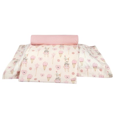 8859 Σετ Σεντόνια Μονά  Pink/Ivory 170X260 Greenwich Polo Club