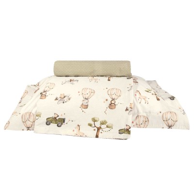 8860 Σετ Σεντόνια Μονά  Ivory/Olive Green 170X260 Greenwich Polo Club