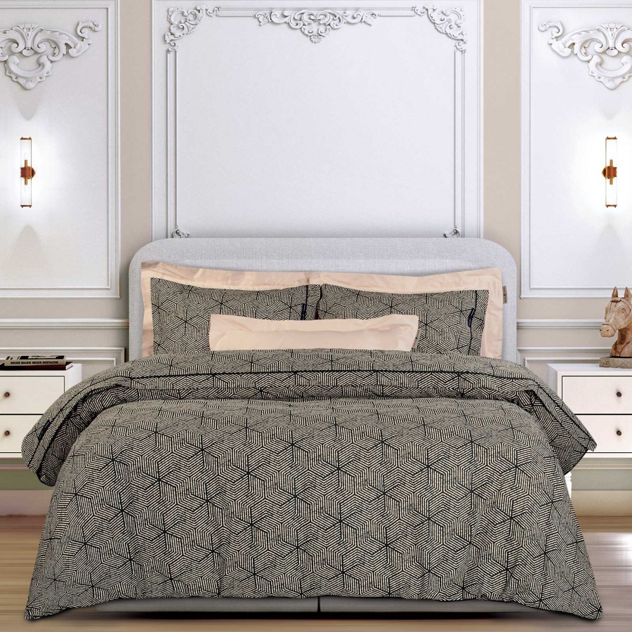 2366 Σετ Σεντόνια Υπέρδιπλα  Black/Beige 240X260 Greenwich Polo Club