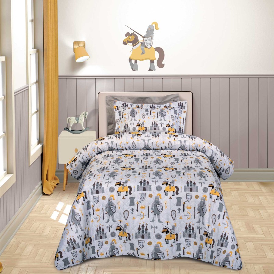 8861 Κουβερλί Μονό 160X240 Κρεμ/Γκρι Greenwich Polo Club