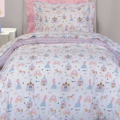 8865 Σετ Παπλωματοθήκη Μονή 160X240 Ροζ/Μέντα Greenwich Polo Club