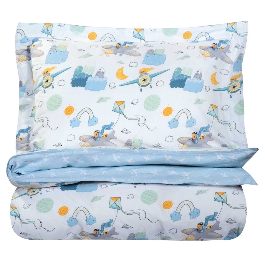 8866 Σετ Παπλωματοθήκη Μονή 160X240 Μπλε Greenwich Polo Club