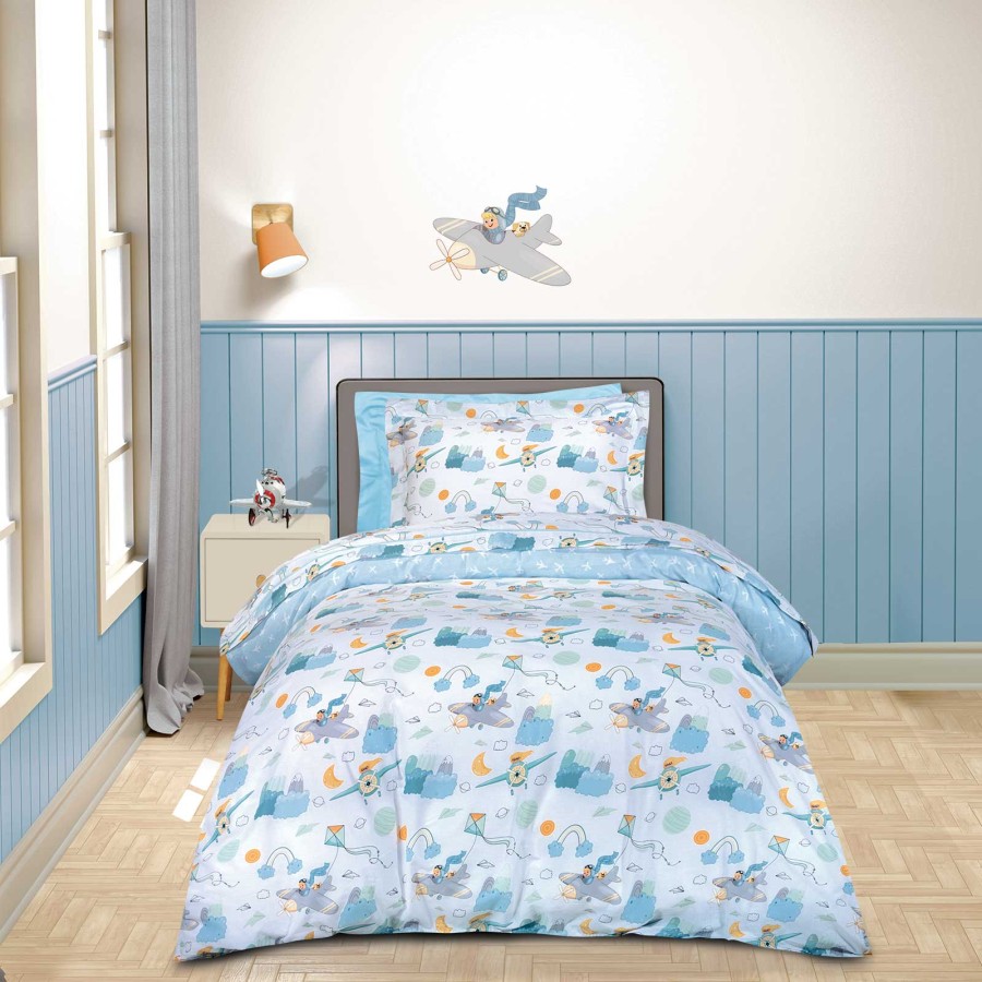 8866 Σετ Παπλωματοθήκη Μονή 160X240 Μπλε Greenwich Polo Club