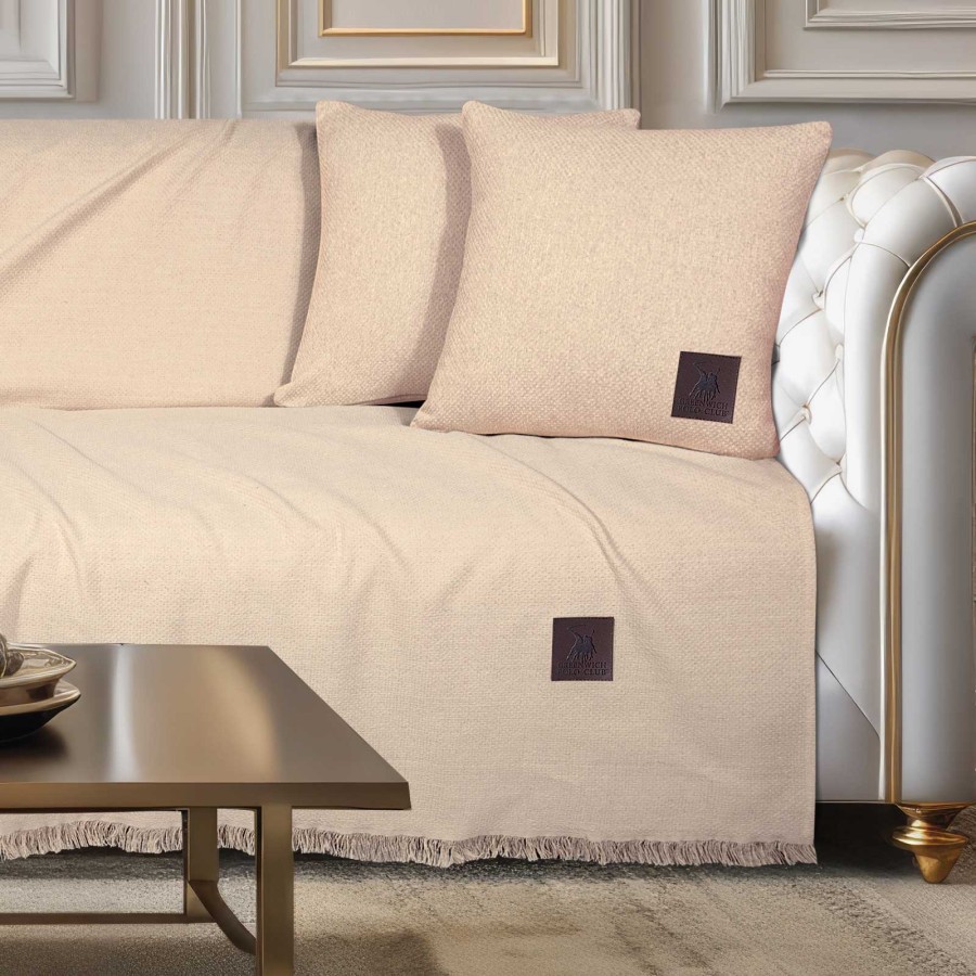 3987 Ριχτάρι Τριθέσιου Καναπέ 180X300 Μπεζ Greenwich Polo Club