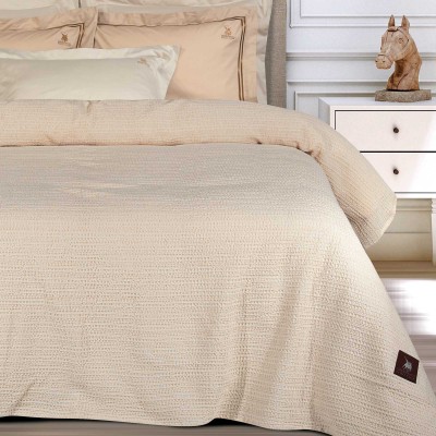 4456 Κουβέρτα Πικέ 160X240 Εκρού Greenwich Polo Club