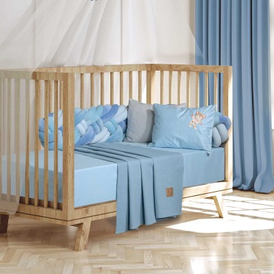 8870 Κουβέρτα Πικέ Baby Αγκαλιάς 80X110 Μπλε Greenwich Polo Club