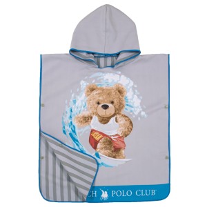 4179 Πόντσο Θαλάσσης Junior 50X115 Γκρι/Μπλε Greenwich Polo Club