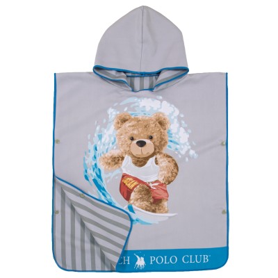 4179 Πόντσο Θαλάσσης Junior 50X115 Γκρι/Μπλε Greenwich Polo Club