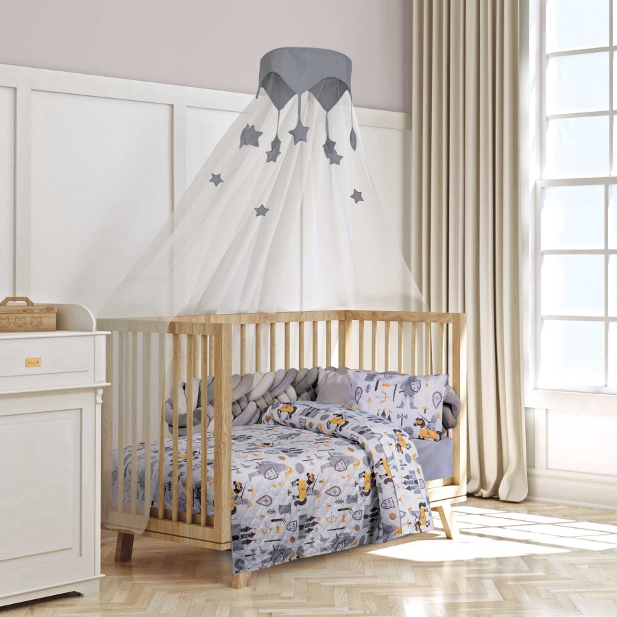 8861 Κουβερλί Baby 120X160 Κρεμ/Γκρι Greenwich Polo Club