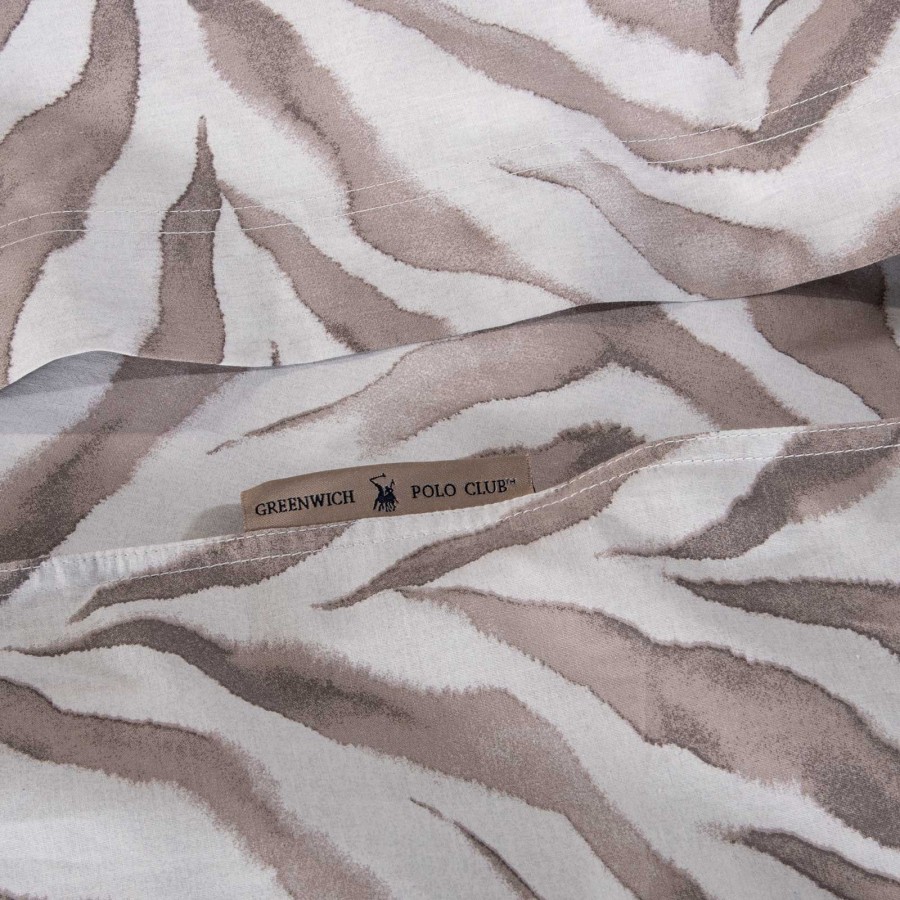 2377 Σεντόνι King 260X280 Καφέ Greenwich Polo Club