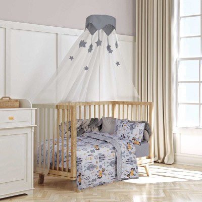 8861 Σετ Σεντόνια Baby 130X170 Κρεμ/Γκρι Greenwich Polo Club