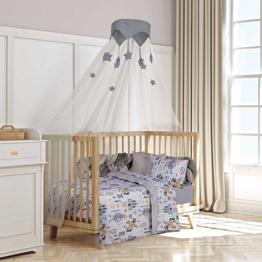 8861 Σετ Σεντόνια Baby 130X170 Κρεμ/Γκρι Greenwich Polo Club