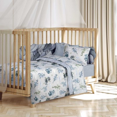 8863 Σετ Σεντόνια Baby 130X170 Μπεζ/Μπλε Greenwich Polo Club