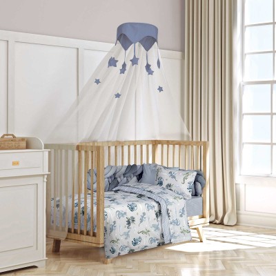 8863 Σετ Σεντόνια Baby 130X170 Μπεζ/Μπλε Greenwich Polo Club