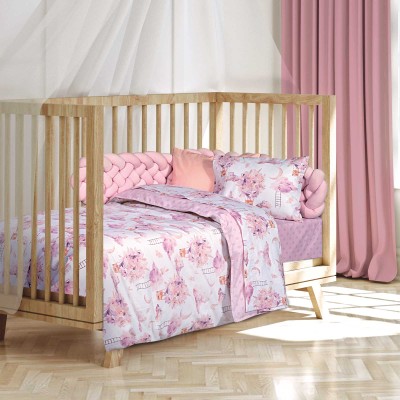 8864 Σετ Σεντόνια Baby 130X170 Ροζ Greenwich Polo Club