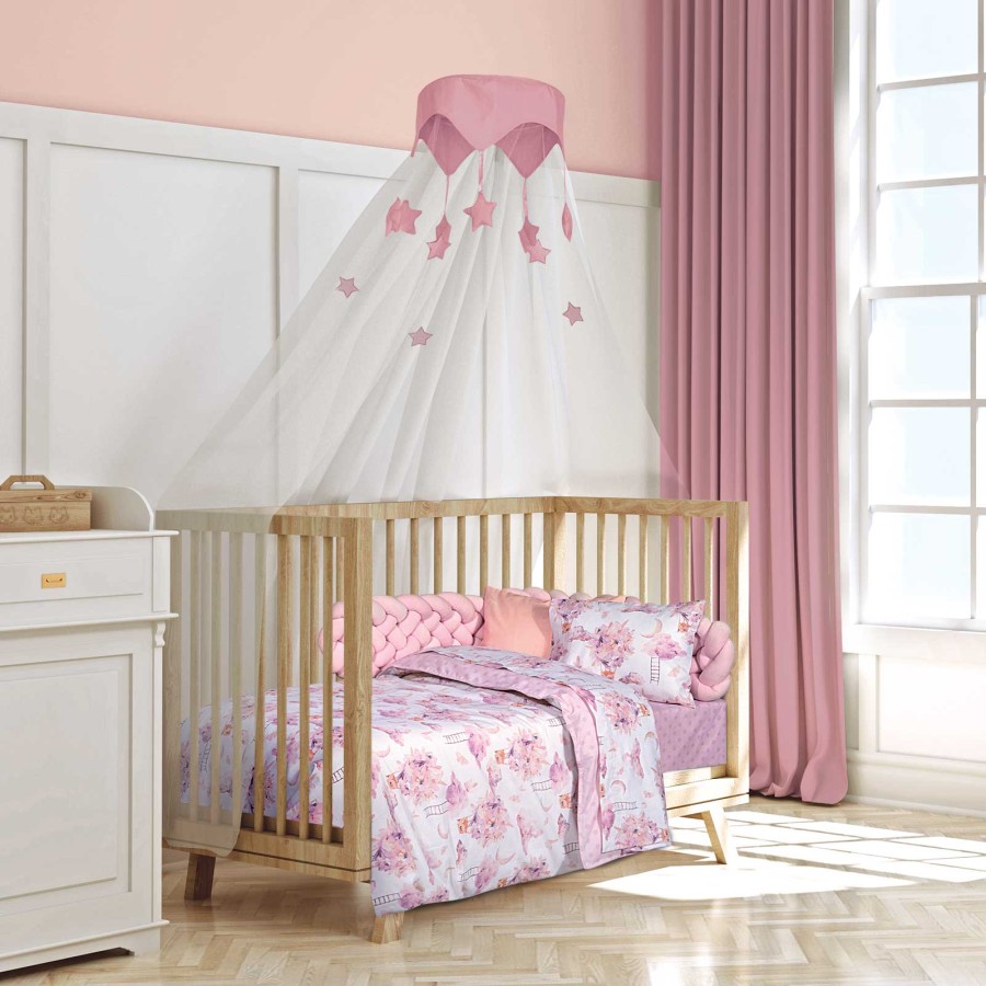 8864 Σετ Σεντόνια Baby 130X170 Ροζ Greenwich Polo Club