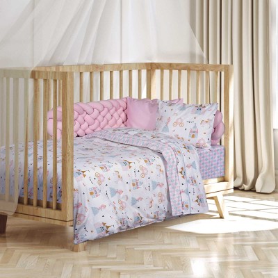 8865 Σετ Σεντόνια Baby 130X170 Ροζ/Μέντα Greenwich Polo Club