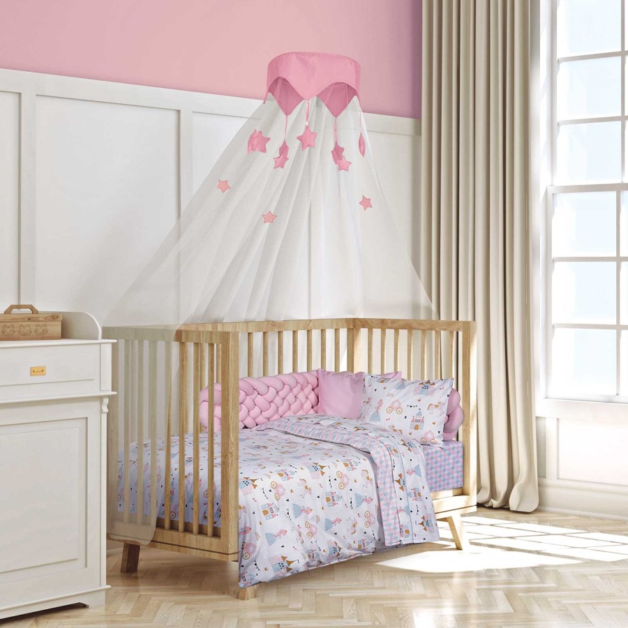 8865 Σετ Σεντόνια Baby 130X170 Ροζ/Μέντα Greenwich Polo Club