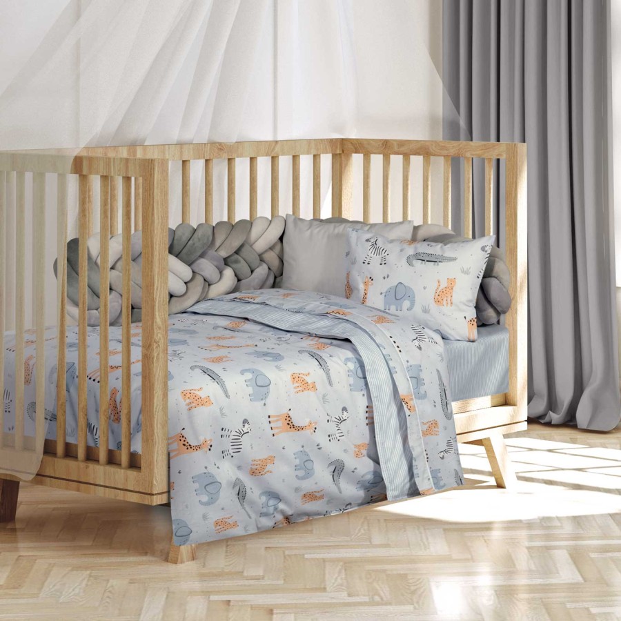 8867 Σετ Σεντόνια Baby 130X170 Πράσινο/Γκρι Greenwich Polo Club