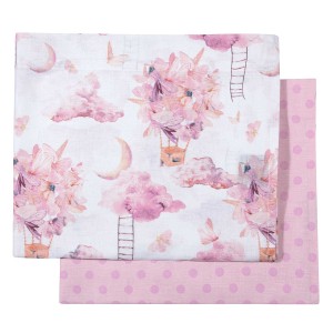 8864 Σετ Σεντόνια Λίκνου Baby 70X120 Ροζ Greenwich Polo Club