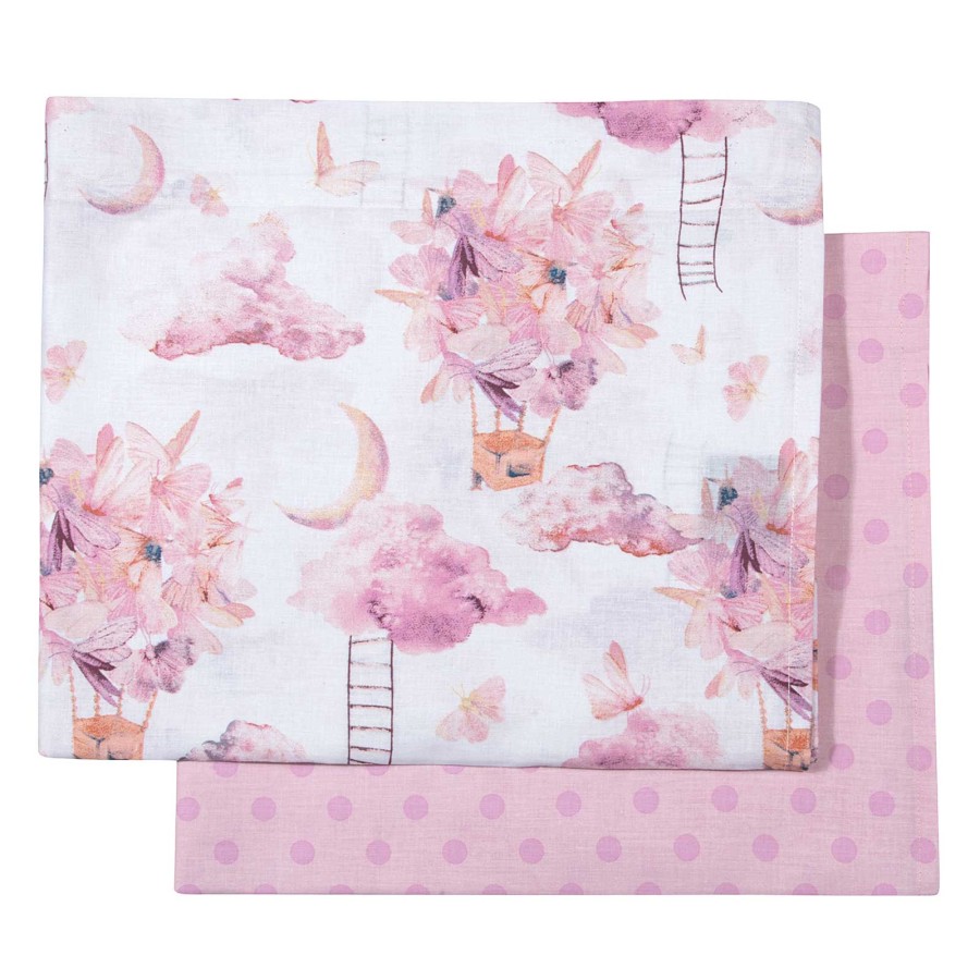 8864 Σετ Σεντόνια Λίκνου Baby 70X120 Ροζ Greenwich Polo Club