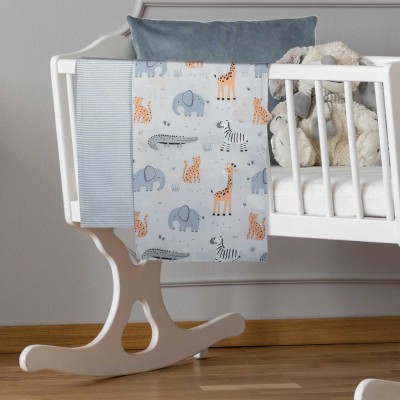 8867 Σετ Σεντόνια Λίκνου Baby 70X120 Πράσινο/Γκρι Greenwich Polo Club