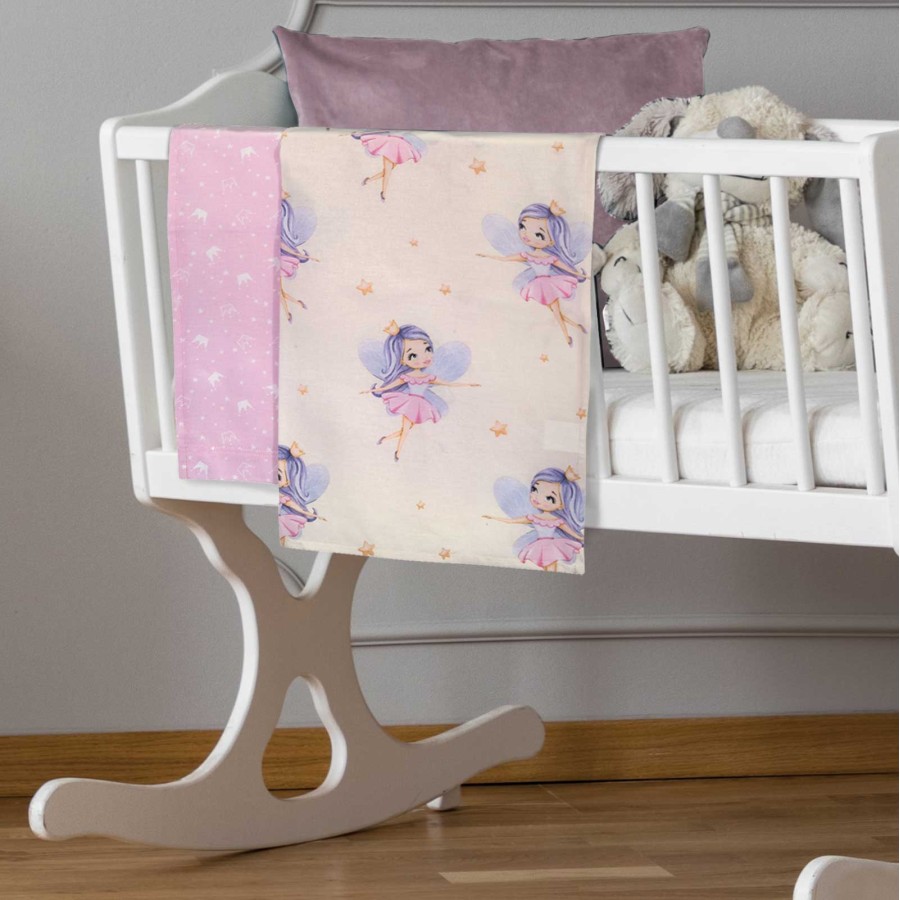 8868 Σετ Σεντόνια Baby Λίκνου 70X120 Ροζ Greenwich Polo Club