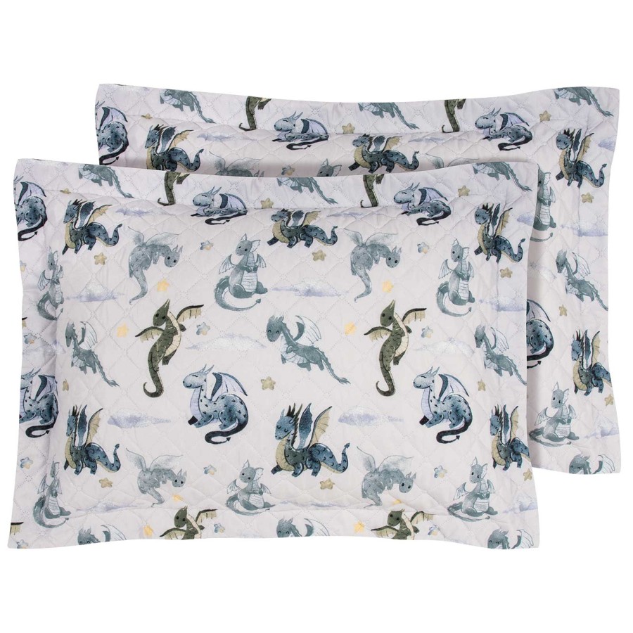 8863 Ζεύγος Μαξιλαροθήκες Junior 50X70+5 Μπεζ/Μπλε Greenwich Polo Club