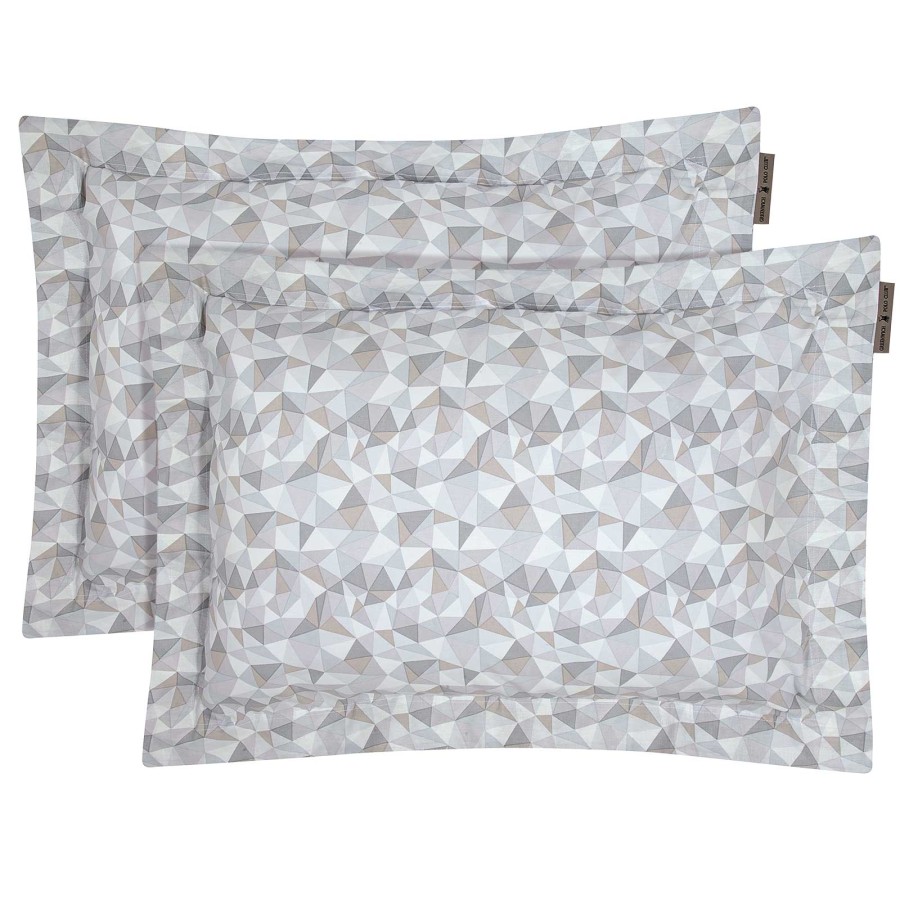 2378 Ζεύγος Μαξιλαροθήκες 50X70+5 Γκρι/Μπεζ Greenwich Polo Club