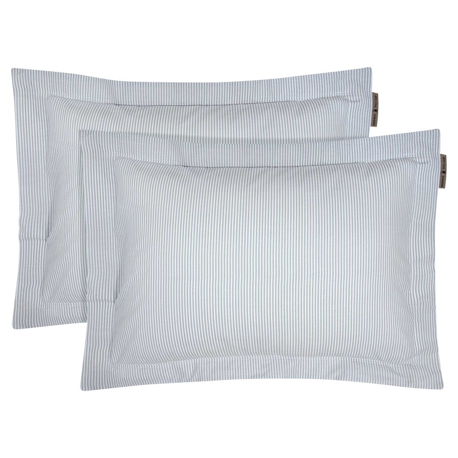 2388 Ζεύγος Μαξιλαροθήκες 50X70+5 Γκρι Greenwich Polo Club